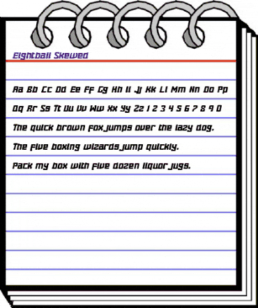 Eightball Skewed Skewed animated font preview Eightball Skewed Skewed animated font preview