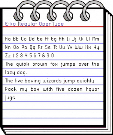 Eiko-Regular Regular animated font preview