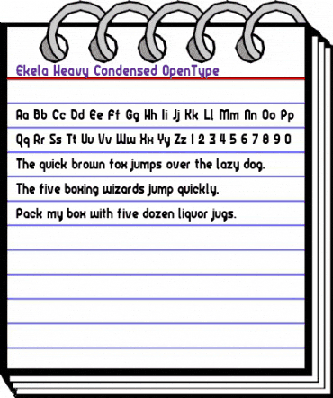 Ekela Heavy Condensed animated font preview