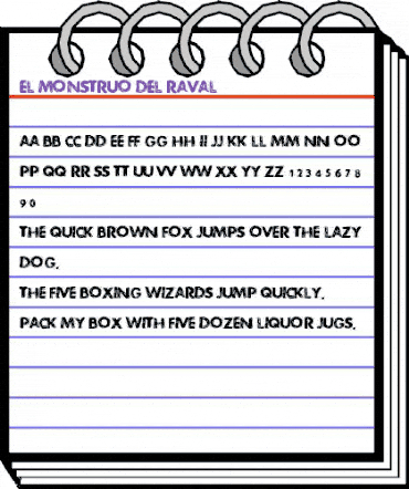 El Monstruo del Raval Regular animated font preview