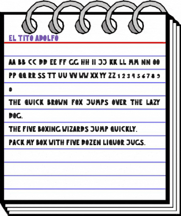 El Tito Adolfo Regular animated font preview El Tito Adolfo Regular animated font preview