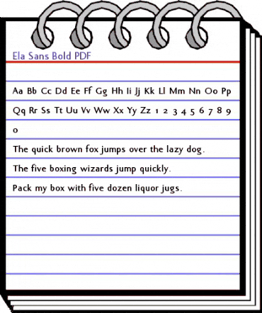 Ela Sans Bold Regular animated font preview