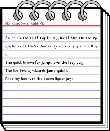 Ela Sans SemiBold Regular animated font preview Ela Sans SemiBold Regular animated font preview