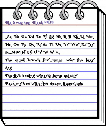 Ela Swashes Black Regular animated font preview Ela Swashes Black Regular animated font preview