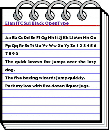 Elan ITC Std Black animated font preview Elan ITC Std Black animated font preview