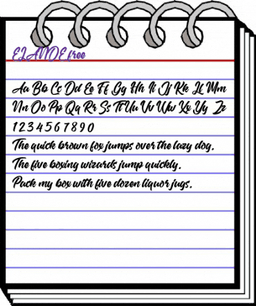 ELANDE free Regular animated font preview ELANDE free Regular animated font preview