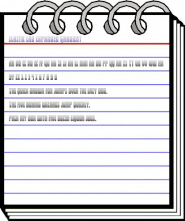 Elastic Lad Expanded Gradient Regular animated font preview