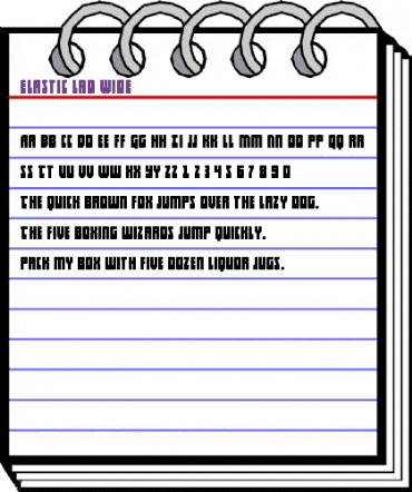 Elastic Lad Wide Regular animated font preview