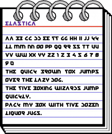 ELASTICA Regular animated font preview ELASTICA Regular animated font preview