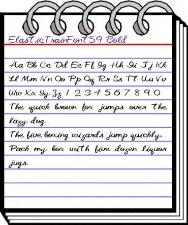 ElasticTrainFont59 Bold animated font preview