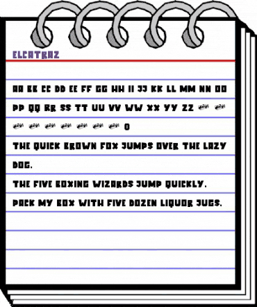 Elcatraz Regular animated font preview