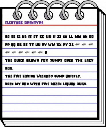 Elcatraz Regular animated font preview Elcatraz Regular animated font preview