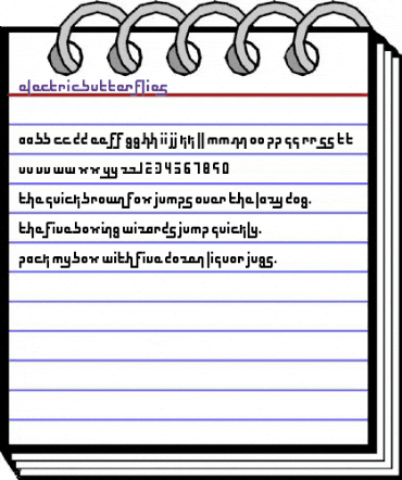 Electric Butterflies Regular animated font preview Electric Butterflies Regular animated font preview