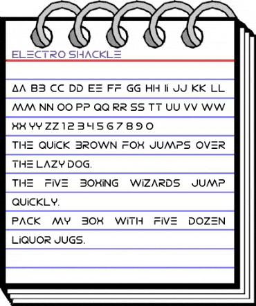 Electro Shackle Regular animated font preview