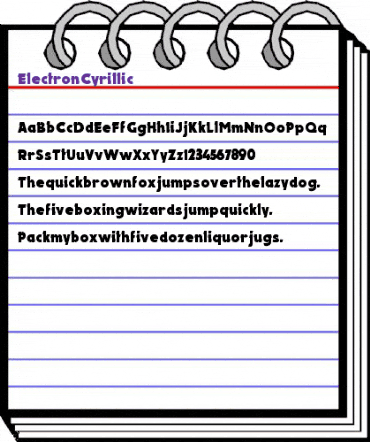 Electron Normal animated font preview