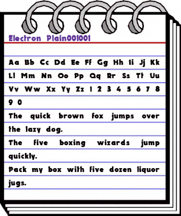 Electron Plain animated font preview