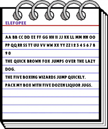 ElefoPEE Regular animated font preview ElefoPEE Regular animated font preview