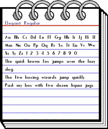 Elegant Regular animated font preview Elegant Regular animated font preview