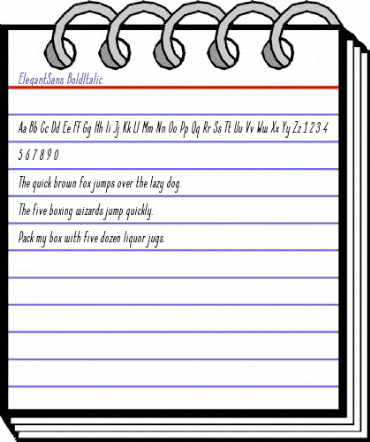 Elegant Sans Bold Italic animated font preview Elegant Sans Bold Italic animated font preview