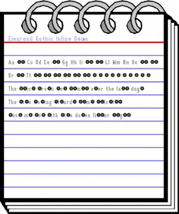 Elegrand Gothic Inline Demo Regular animated font preview