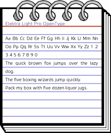 Elektra Light Pro Regular animated font preview Elektra Light Pro Regular animated font preview