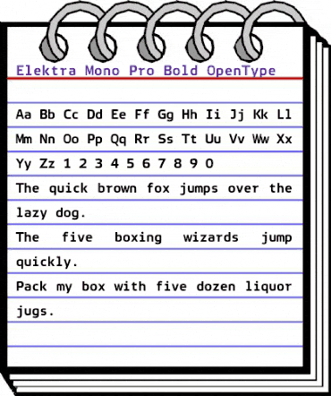 Elektra Mono Pro Bold animated font preview Elektra Mono Pro Bold animated font preview