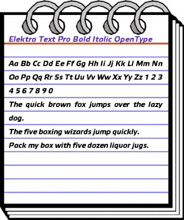 Elektra Text Pro Bold Italic animated font preview Elektra Text Pro Bold Italic animated font preview