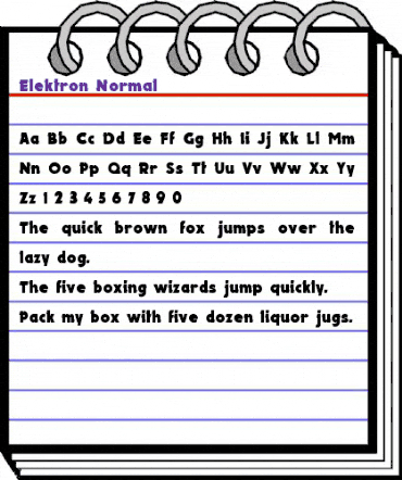 Elektron Normal animated font preview