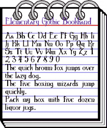 Elementary Gothic Regular animated font preview