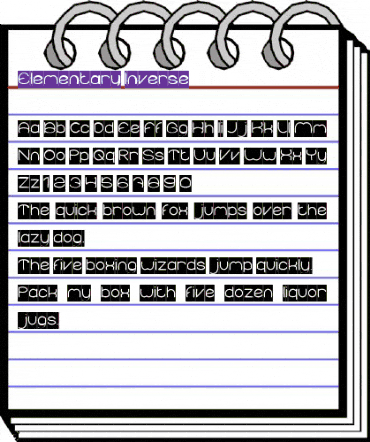 Elementary-Inverse Regular animated font preview