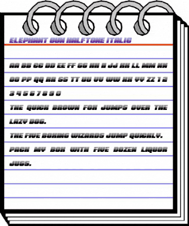 Elephant Gun Halftone Italic Regular animated font preview Elephant Gun Halftone Italic Regular animated font preview