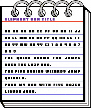 Elephant Gun Title Regular animated font preview Elephant Gun Title Regular animated font preview