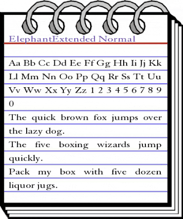 ElephantExtended Normal animated font preview