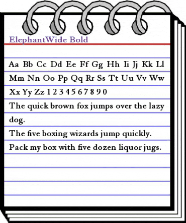 ElephantWide Bold animated font preview ElephantWide Bold animated font preview