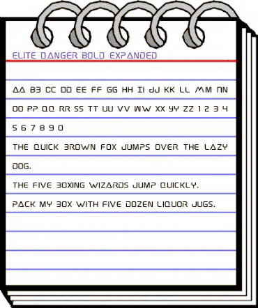 Elite Danger Bold Expanded Bold Expanded animated font preview Elite Danger Bold Expanded Bold Expanded animated font preview