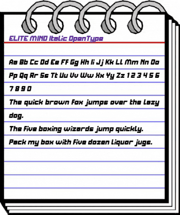 ELITE MIND Italic animated font preview ELITE MIND Italic animated font preview