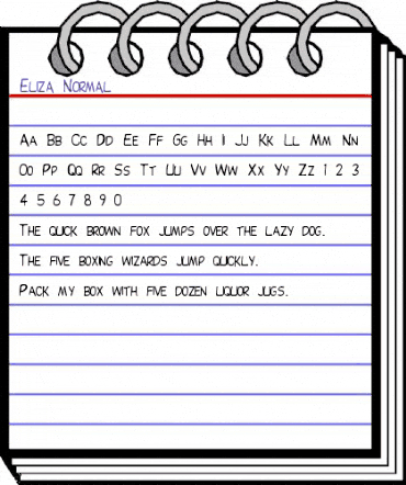 Eliza Normal animated font preview Eliza Normal animated font preview