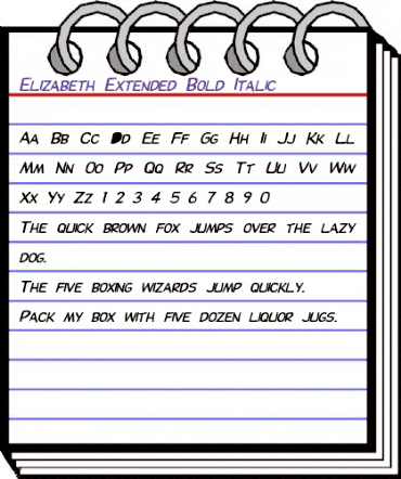 Elizabeth-Extended Bold Italic animated font preview Elizabeth-Extended Bold Italic animated font preview