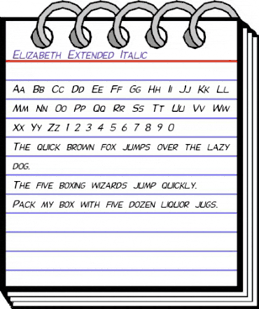 Elizabeth-Extended Italic animated font preview Elizabeth-Extended Italic animated font preview