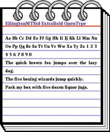 Ellington MT Std Extra Bold animated font preview Ellington MT Std Extra Bold animated font preview
