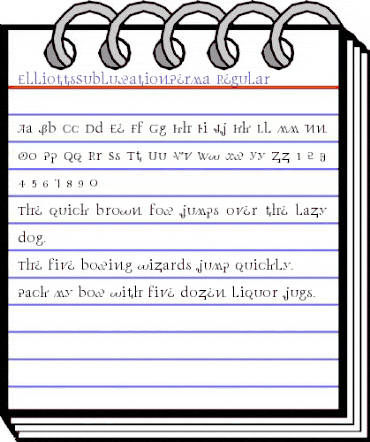 ElliottsSubluxationPerma Regular animated font preview ElliottsSubluxationPerma Regular animated font preview