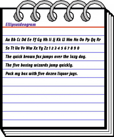 Ellipsoideogram Regular animated font preview Ellipsoideogram Regular animated font preview