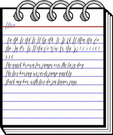 Ellisa Regular animated font preview Ellisa Regular animated font preview