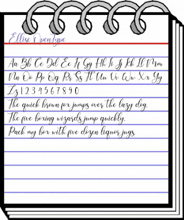 Ellise Regular animated font preview