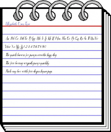 Ellizabeth Regular animated font preview