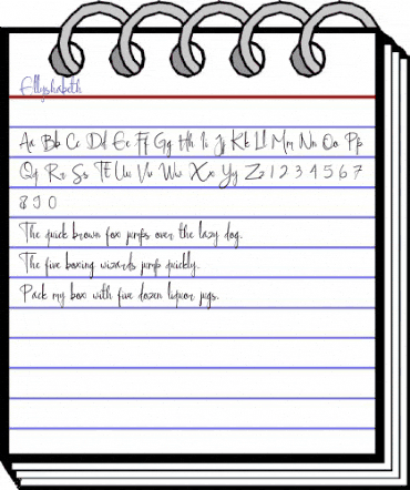 Ellyshabeth Regular animated font preview