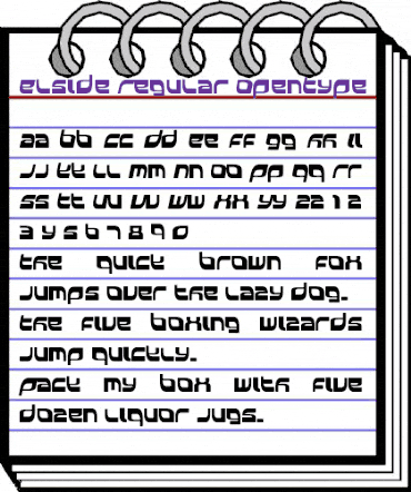 Elside Regular animated font preview