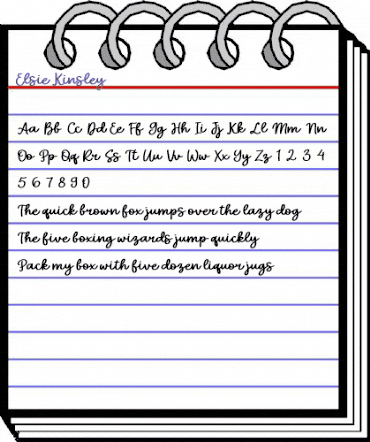Elsie Kinsley Regular animated font preview Elsie Kinsley Regular animated font preview