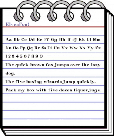 ElvenFont Regular animated font preview