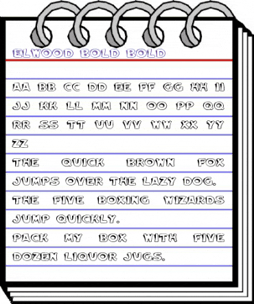 Elwood-BOLD Bold animated font preview